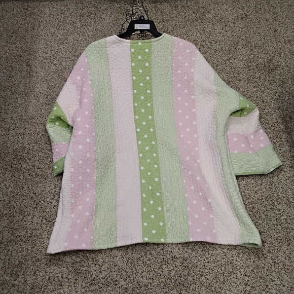 3821 Size 2X Pastel Patchwork Tedy Jacket. Quilted Coat - Picture 5 of 7